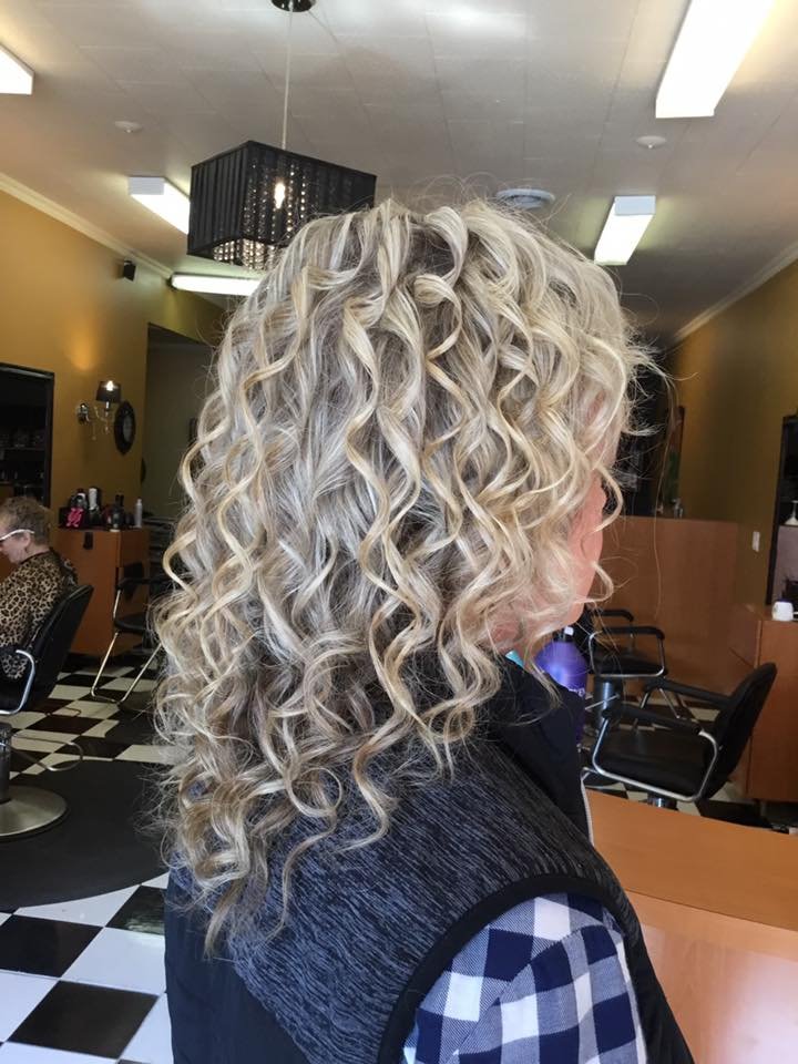 Long Ash Blonde Colouring with Ringlet Curls Cut & Style